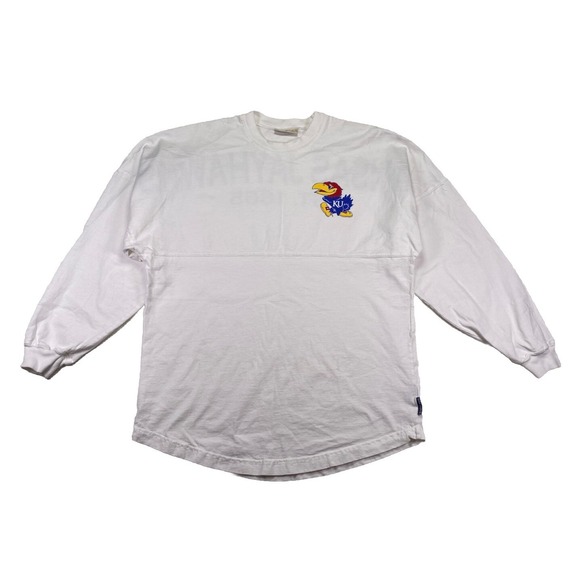 SPIRIT JERSEY Other - Spirits Jersey University Of Kansas Jayhawks Long Sleeve Shirt White‎ Size Small
